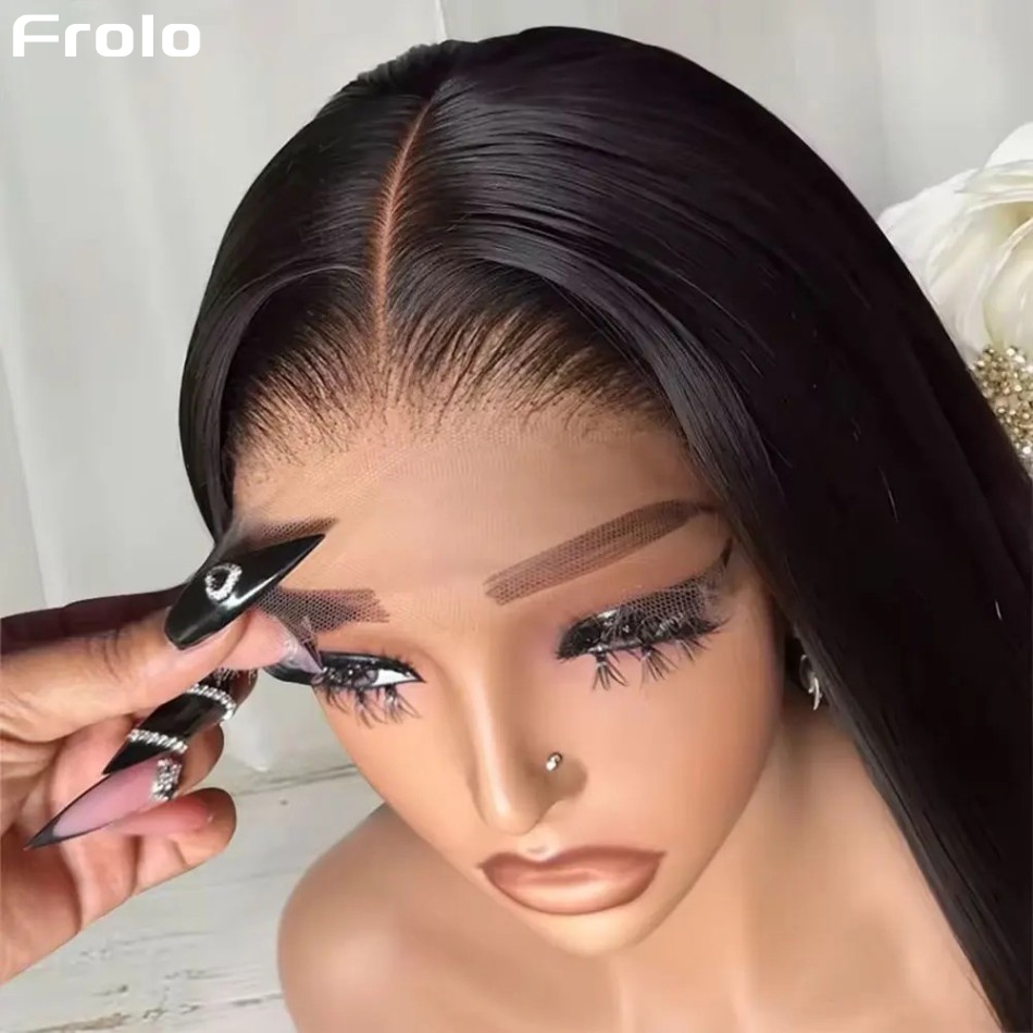 Lace Front Wigs - Glueless Bone Straight Echthaarperücken 220 Dichte