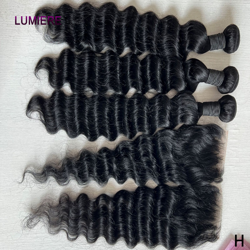 Hochwertige lose Deep Wave Bun – Deep Wave 3 Bundles With Closure Bewertung und Preis