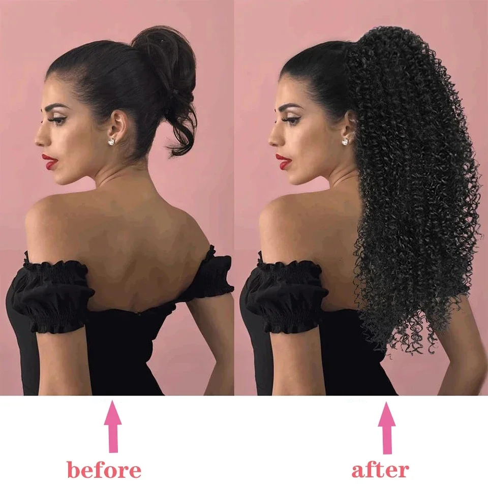 Afro Puff Lockiger Pferdeschwa – Drawstring Afro Curly Puff Ponytail Bewertung und Preis